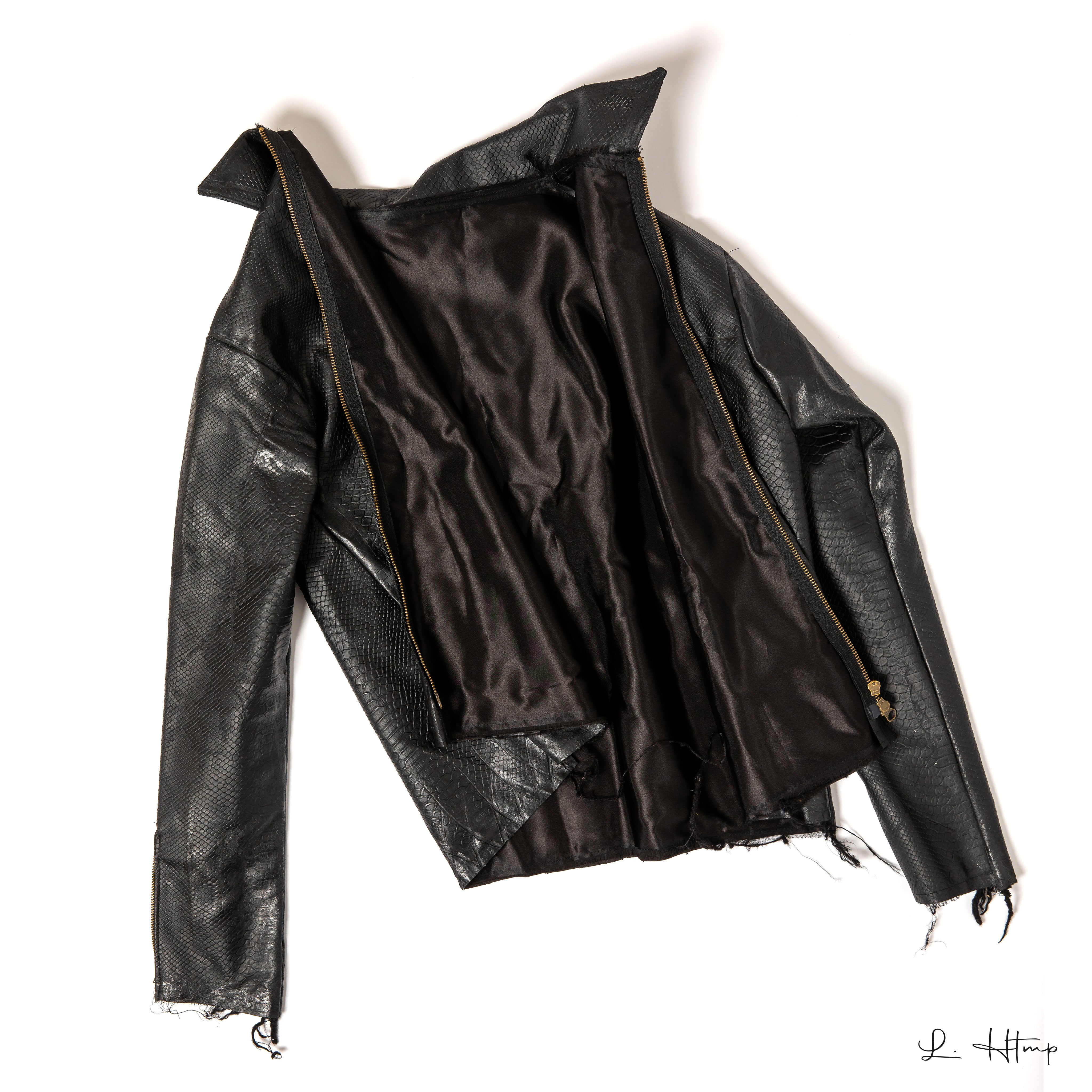 Vegan Snakeskin Leather Jacket