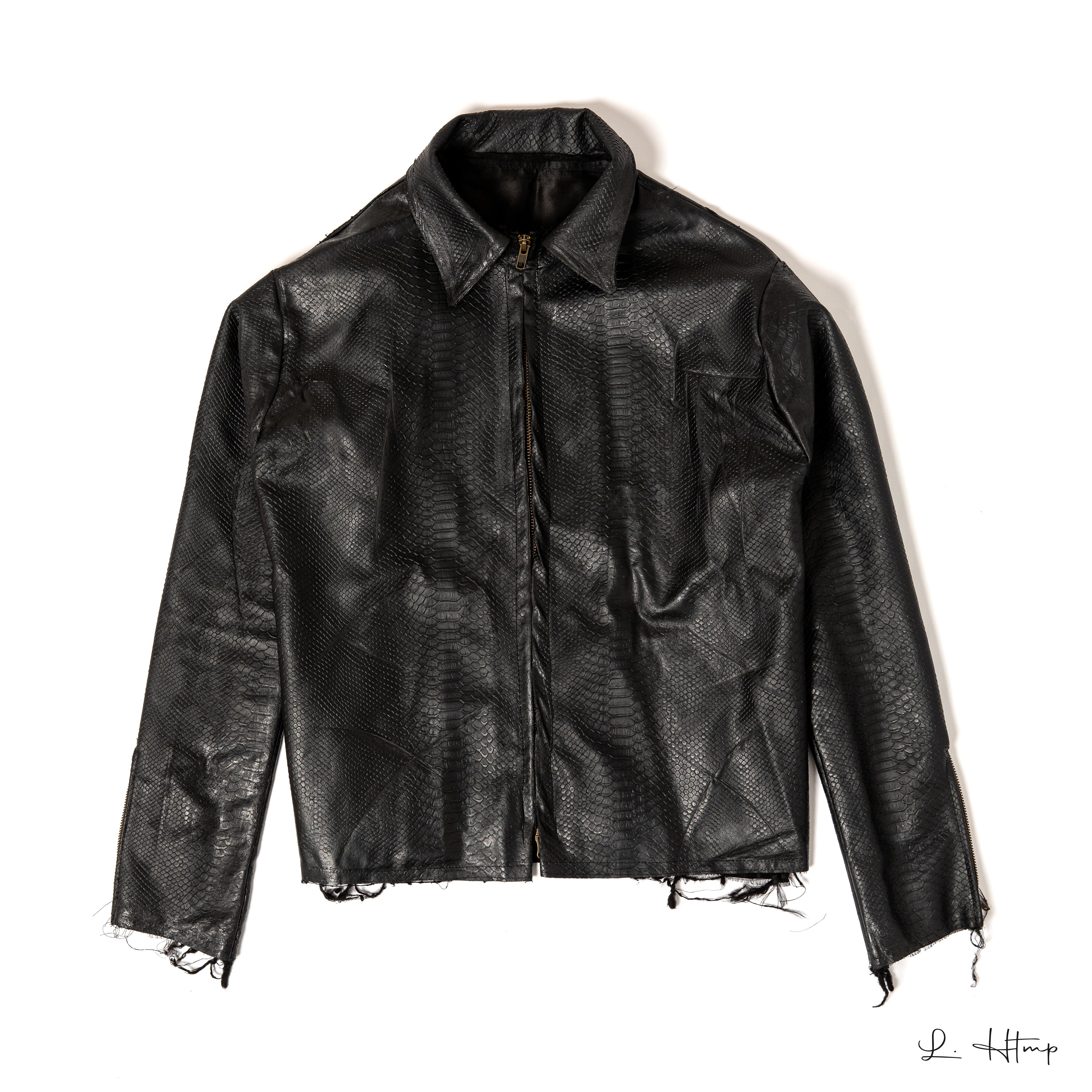 Vegan Snakeskin Leather Jacket