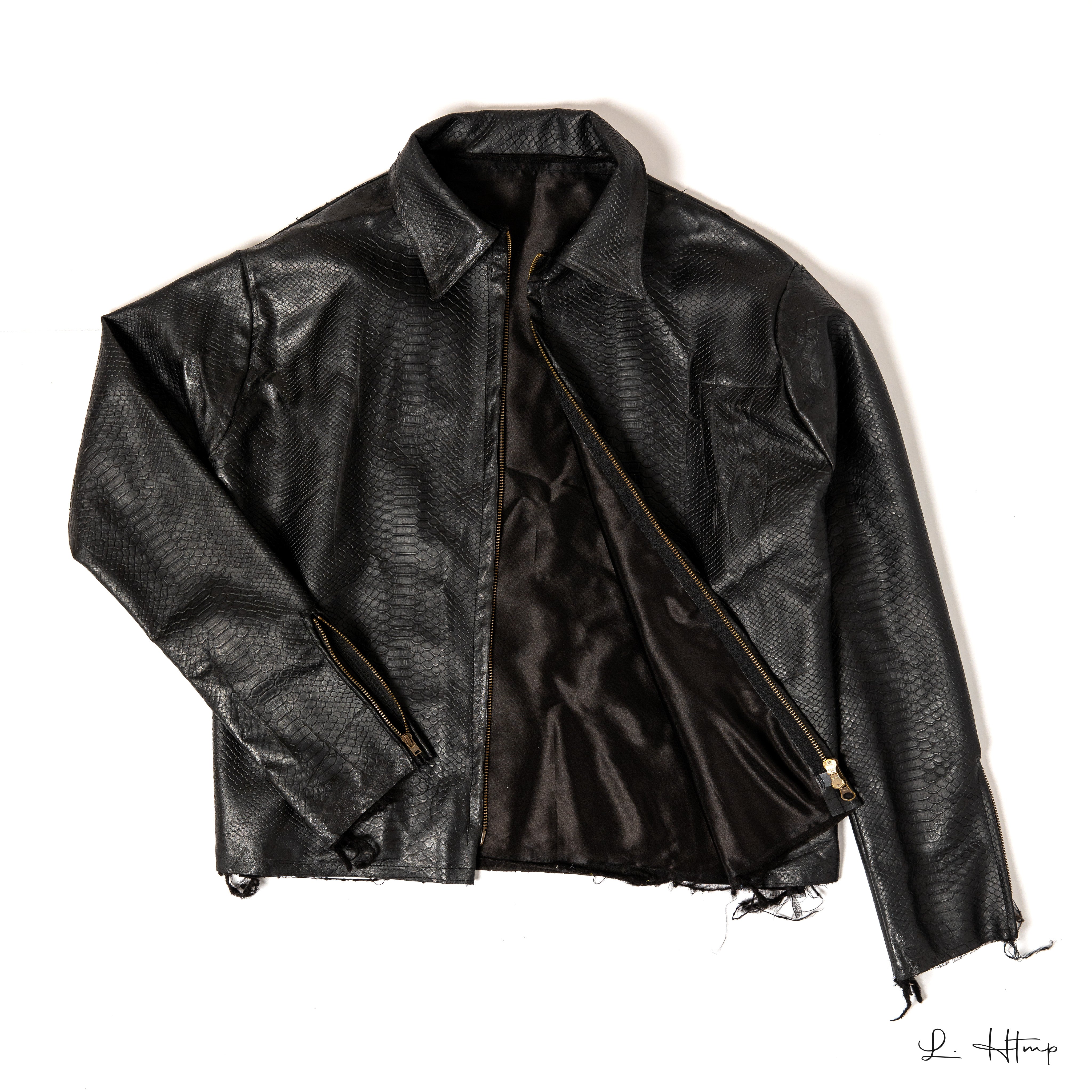 Vegan Snakeskin Leather Jacket