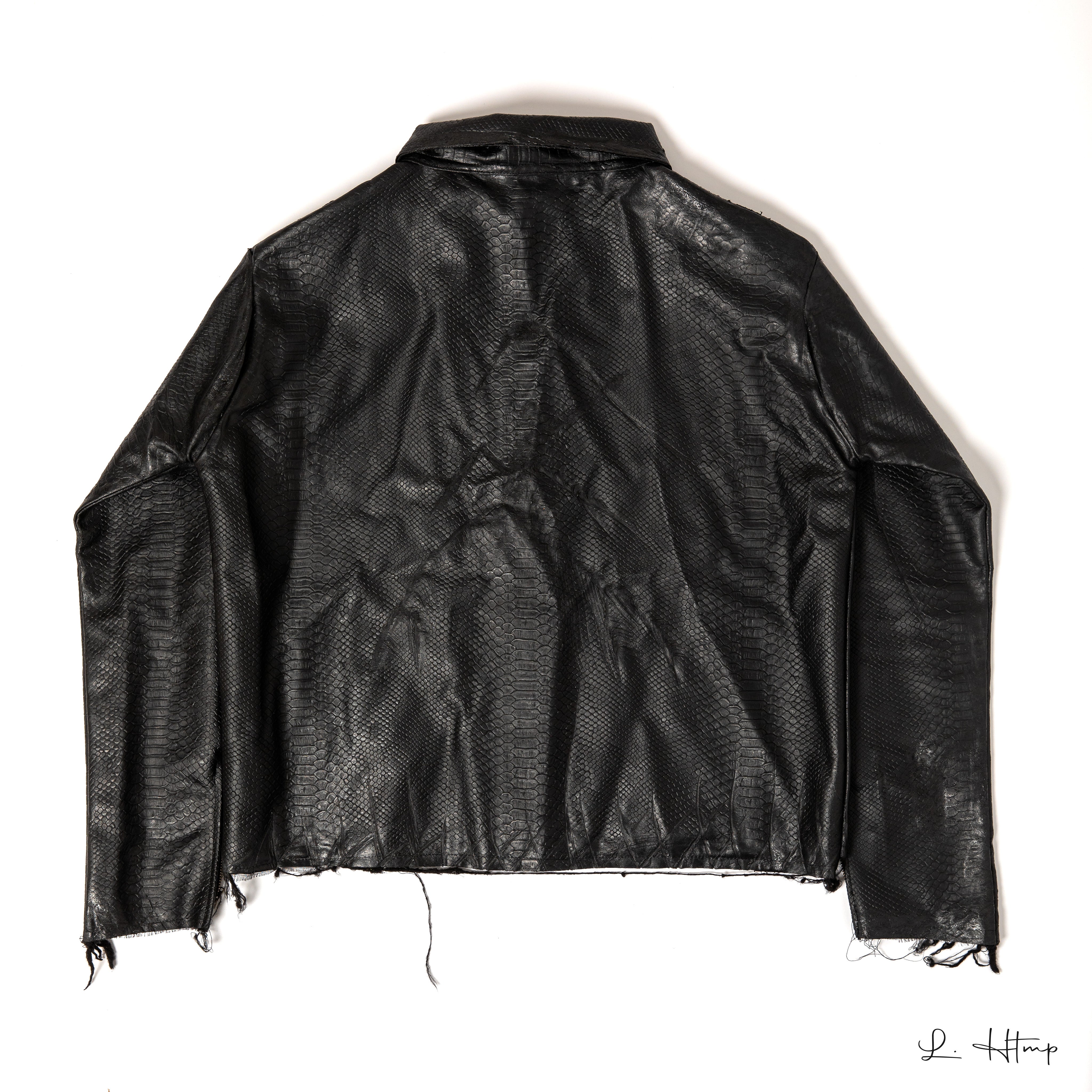 Vegan Snakeskin Leather Jacket